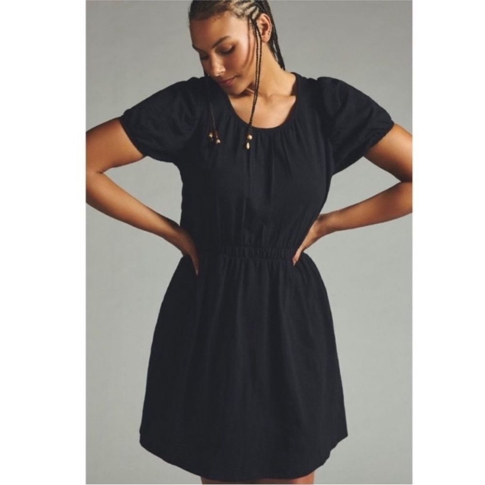 NWOT Anthropologie x Daily Practice Black Knit Mini Dress XS